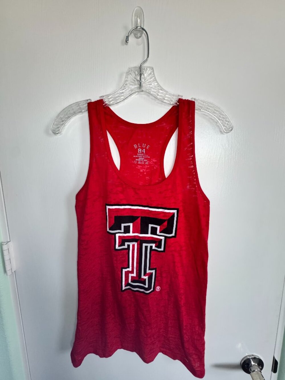 Blue 84 Texas Tech Red Raiders Burnout Racerback Tank Top Women’s Small USA